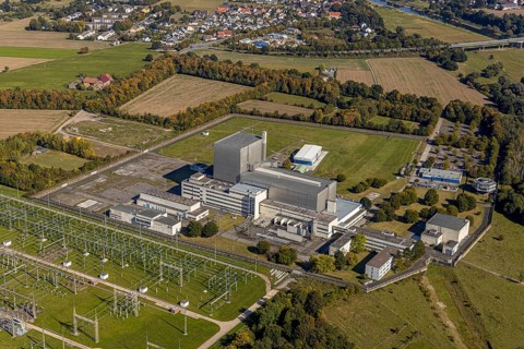 Aerial photograph, Former Würgassen nuclear power plant, Würgassen, Beverungen, East