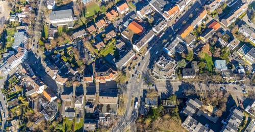 Aerial view, intersection Kemnader Straße, Markstraße, Karl-Friedrich-Straße,
