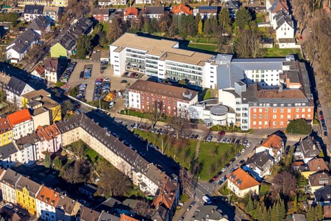 Aerial view, Marien-Hospital Wattenscheid - Katholisches Klinikum Bochum, Wattenscheid, Bochum,