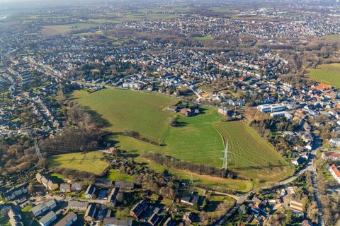 Aerial view, Eppendorf, green area, Elsa-Brändström-Haus Altenpflege, construction site new