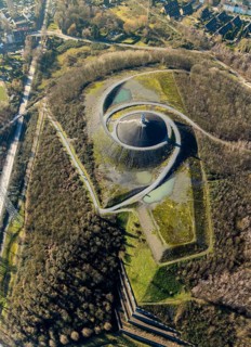 Aerial photograph, Rheinelbe slagheap, Ückendorf, Gelsenkirchen, Ruhr area, North Rhine-Westphalia,