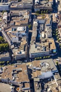 Aerial view, pedestrian zone Kortumstraße between Nordring and Konrad-Adenauer-Platz, Bermuda