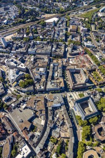 Aerial view, pedestrian zone Kortumstraße between Nordring and Konrad-Adenauer-Platz, Bermuda