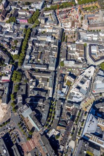 Aerial view, Boulevard Massenbergstraße, between Bongardstraße, Masseenbergstraßeand Ostring,