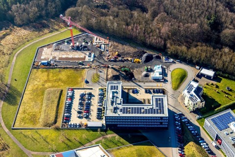 Aerial view, health campus south, Querenburg, Bochum, Ruhr area, North Rhine-Westphalia, Germany,
