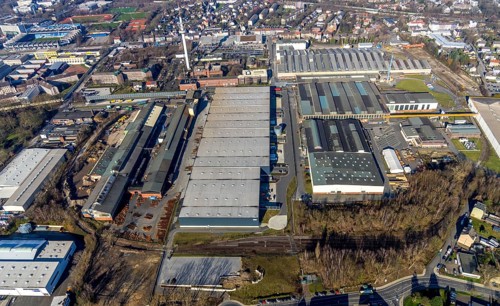 Aerial view, thyssenkrupp Steel Europe AG Bochum plant, Castroper Straße, Grumme, Bochum, Ruhr