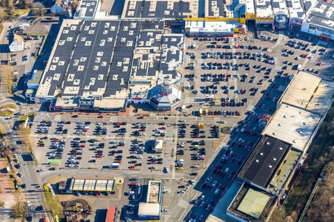 Aerial view, Hannibal-Center, shopping centre, Hofstede, Bochum, Ruhr area, North Rhine-Westphalia,