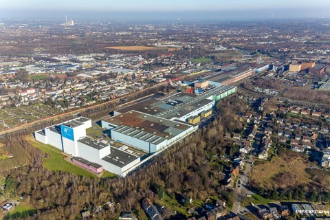 Aerial photo, thyssenkrupp Steel Europe AG Bochum plant, Essener Straße, Kruppwerke, Bochum, Ruhr