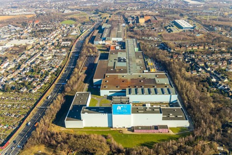 Aerial photo, thyssenkrupp Steel Europe AG Bochum plant, Essener Straße, Kruppwerke, Bochum, Ruhr