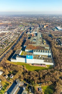 Aerial photo, thyssenkrupp Steel Europe AG Bochum plant, Essener Straße, Kruppwerke, Bochum, Ruhr