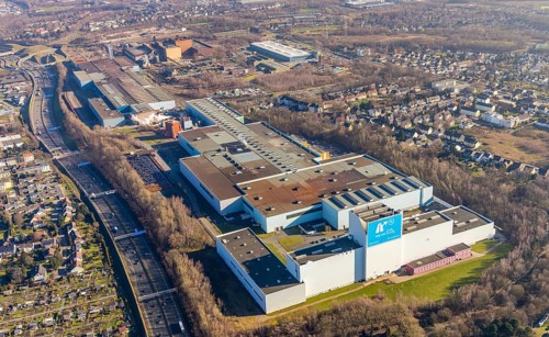 Aerial photo, thyssenkrupp Steel Europe AG Bochum plant, Essener Straße, Kruppwerke, Bochum, Ruhr