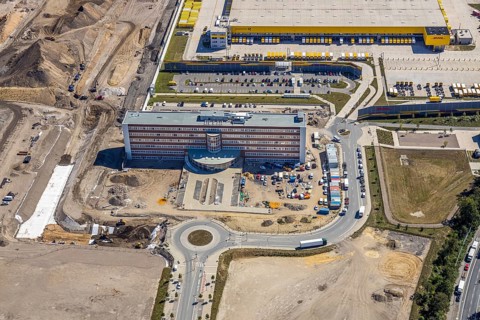 Aerial view, MARK 51°7, new building Zess, Laer, Bochum, Ruhr area, North Rhine-Westphalia,