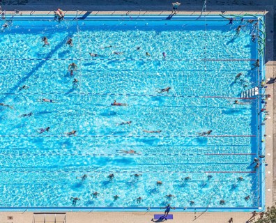Schwimmverein Blau-Weiß Bochum 1896 e. V., outdoor swimming pool Am Wiesengrund, swimming pool,