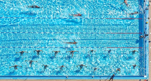 Schwimmverein Blau-Weiß Bochum 1896 e. V., outdoor swimming pool Am Wiesengrund, swimming pool,