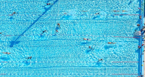 Schwimmverein Blau-Weiß Bochum 1896 e. V., outdoor swimming pool Am Wiesengrund, swimming pool,
