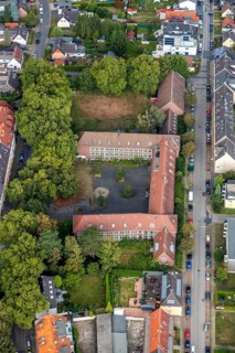 Aerial view, residential area Moltkestraße, Goebenstraße, Wattenscheid, Bochum, Ruhr area, North
