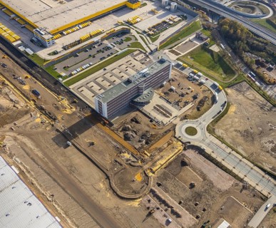 Construction site, new construction DHL Logistik, former Opel site, former Opel administration