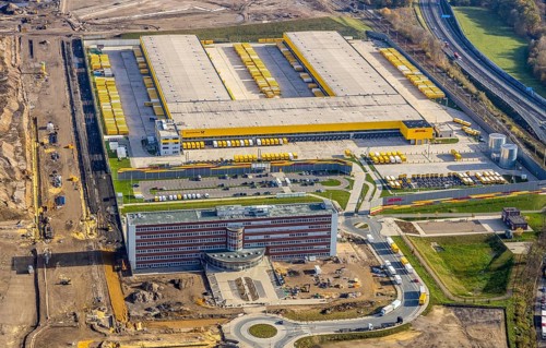Construction site, new construction DHL Logistik, former Opel site, former Opel administration