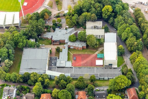 Aerial view, Olympic Training Centre Ruhr-Ost at Lohrheidestadion, Leithe, Bochum, Ruhr area, North