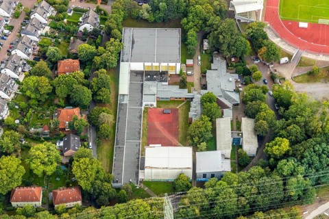 Aerial view, Olympic Training Centre Ruhr-Ost at Lohrheidestadion, Leithe, Bochum, Ruhr area, North
