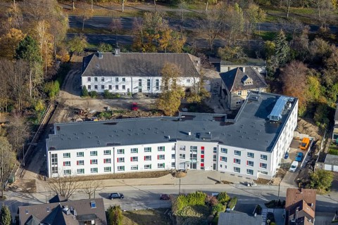 Luther House construction site, Stiepel, Bochum, Ruhr area, North Rhine-Westphalia, Germany, place