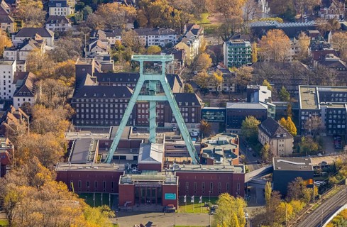 German Mining Museum, winding tower, Grumme, Bochum, Ruhr area, North Rhine-Westphalia, Germany,