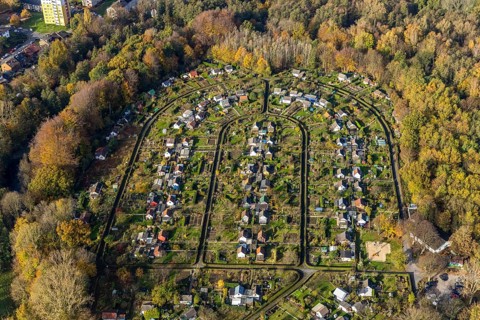 Allotment garden association Rottmannshof e.V., Harpener Heide, Bochum, North Rhine-Westphalia,