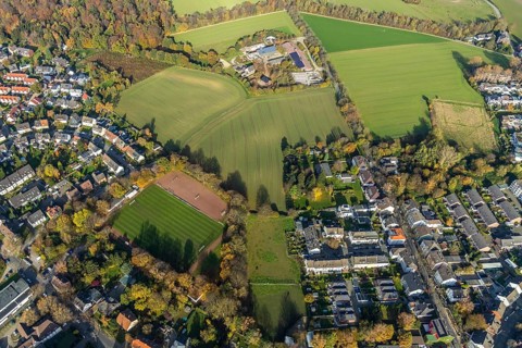 Meadow areas Gerther Straße, sports ground Ballspielverein Hiltrop 1912, Detert Zuchttiere
