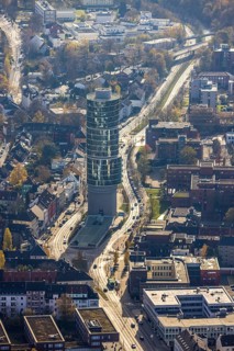Office tower Exzenterhaus Bochum an der Universitätsstraße, Südinnenstadt, Bochum, Ruhr area, North