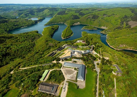 Former Nazi Ordensburg Vogelsang, a building complex erected by the National Socialists on Mount