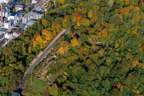 Aerial view, Schlossberg-Hotel Homburg OHG, Homburg, Saarland, Germany, Europe, birds-eyes view,