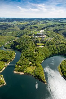 Former Nazi Ordensburg Vogelsang, a building complex erected by the National Socialists on Mount