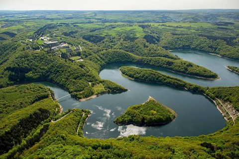 Former Nazi Ordensburg Vogelsang, a building complex erected by the National Socialists on Mount