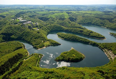 Former Nazi Ordensburg Vogelsang, a building complex erected by the National Socialists on Mount