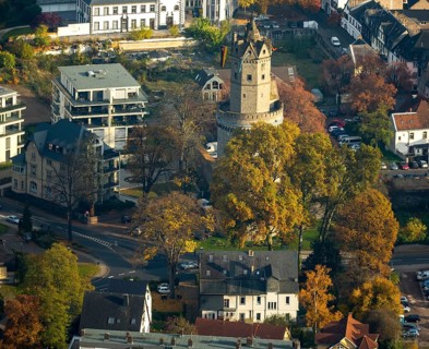 The Round Tower, landmark of Andernach, corner defence tower in the town wall, defence tower,