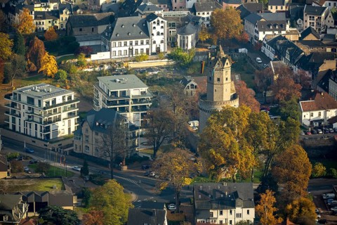 The Round Tower, landmark of Andernach, corner defence tower in the town wall, defence tower,