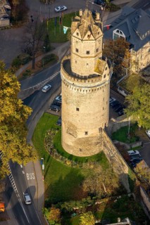 The Round Tower, landmark of Andernach, corner defence tower in the town wall, defence tower,