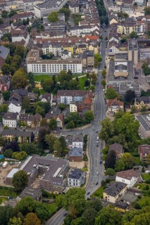 Aerial view, Ruhrstraße with view of the Boeker Foundation and the construction site for 30 lofts