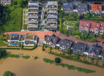 Aerial photo, Ruhr flood, flooding, Hattingen, Ruhr area, North Rhine-Westphalia, Germany, DE,