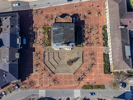 Aerial view, Berliner Tor Wesel, Berliner-Tor-Platz, Wesel, Ruhr area, Lower Rhine, North