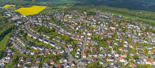 Aerial view, aerial view Grundschöttel, Wetter, Ruhr area, North Rhine-Westphalia, Germany, DE,