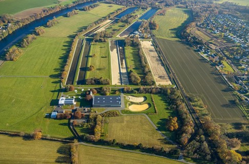 Aerial photograph, Echthausen waterworks in the Echthausen district of Wickede, Sauerland, North