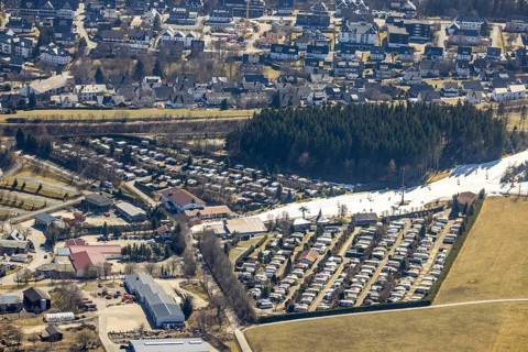 Campingpark und Wohnmobilpark Hochsauerland, Winterberg, Sauerland, North Rhine-Westphalia,