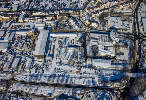 Aerial photo, Stadtwerke Witten, Witten, Ruhr area, North Rhine-Westphalia, Germany, DE, energy
