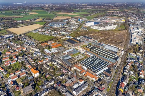 Aerial view, Stockumer Straße industrial estate, Wittener Industrie und Technologie Park, WITG,