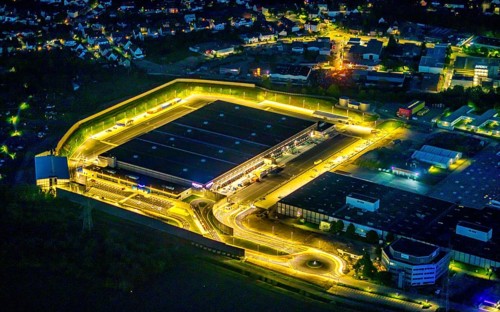 Aerial photo, Amazon logistics centre, Brauckstraße industrial estate, Rüdinghausen, Witten, Ruhr