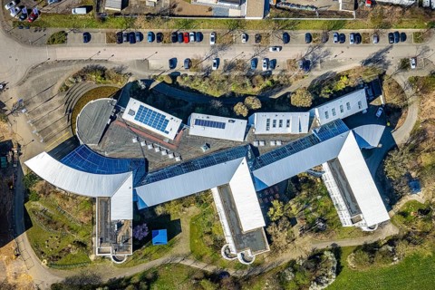 Aerial view, University of Witten / Herdecke, Annen, Witten, Ruhr area, North Rhine-Westphalia,