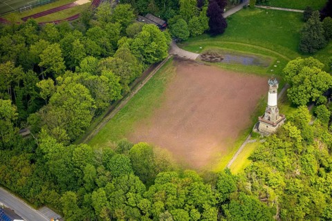 Aerial view, Harkortturm, Wetter, Ruhr area, North Rhine-Westphalia, Germany, DE, Europe, aerial