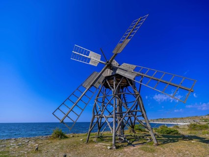 Historic grist mill, grinding mill, Jordhamn, Öland, Sweden