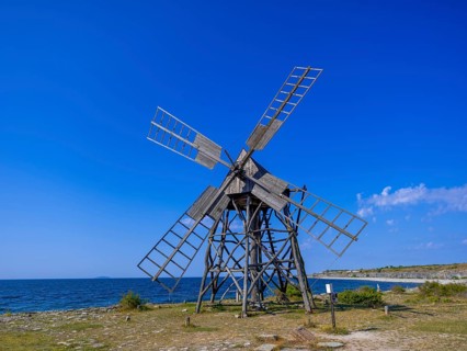 Historic grist mill, grinding mill, Jordhamn, Öland, Sweden